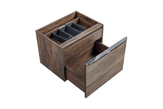 Waschbeckenschrank - Santa Fe Oak - Mit einem modernen und luxuriösen Design. - Milaros Markt