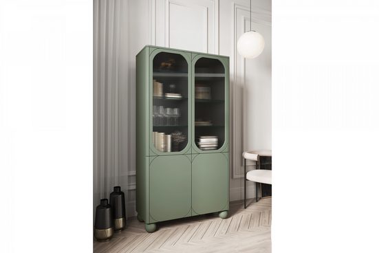 Vitrine - Eleganter Glas- SONATIA II - Schrank für Ihre Sammlerstücke. - Milaros Markt