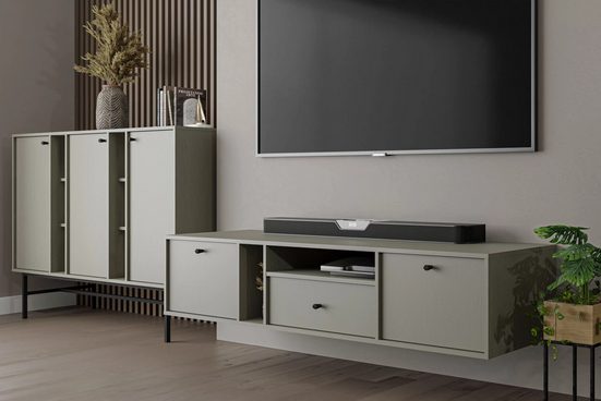 TV-Schrank - Lotina - Passend für verschiedene Fernsehbildschirme. - Milaros Markt