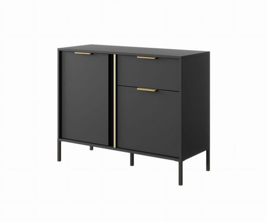 Wohnzimmer-Set - LARS - Stil und Funktionalität / WANDEINHEIT2, (Komplett-Set, 4-St) - Milaros Markt