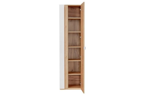 Badezimmer Hochschrank - Capri White - Eleganter Stauraum mit Spiegel. - Milaros Markt