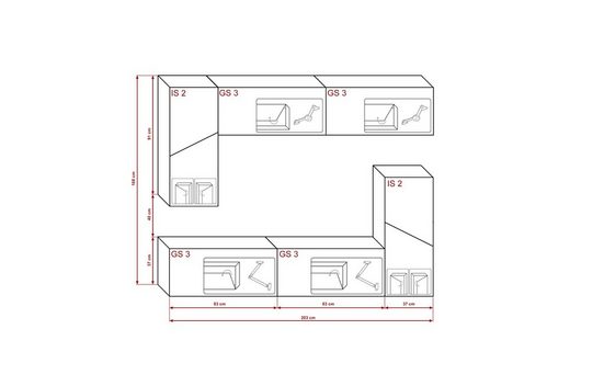 Wohnwand Premium-Luxus 2024 - Exklusives Design mit hochwertigen Materialien für ein stilvolles Wohnzimmer. - Milaros Markt