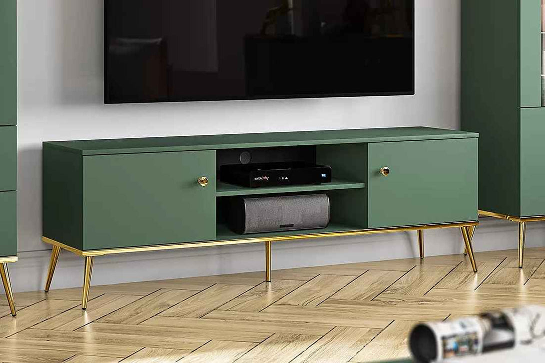 TV-Schrank - Riomi -  Hochwertige mit raffiniertem Stauraum für Ihre Technik. - Milaros Markt