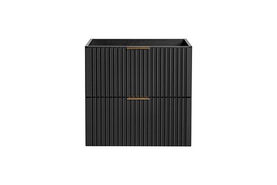 Waschbeckenunterschrank 80 cm, 60 cm - Adel Black - Hervorragende Fertigungsqualität. - Milaros Markt