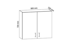 Glashängeschrank  80 cm - sosna andersen -  Moderne Glasregale für Ihre Wand (Kopie) - Milaros Markt