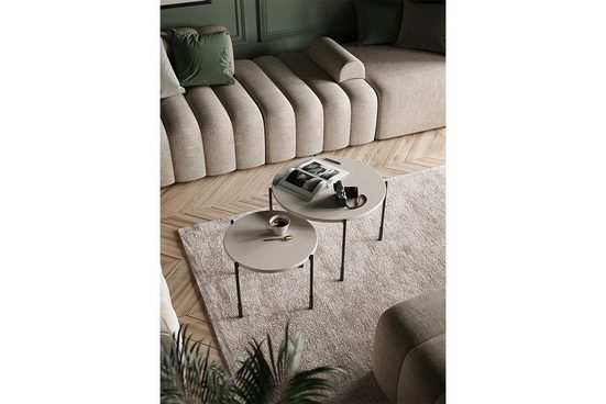 Beistelltische 64 cm, 49 cm - SONATIA - Ein moderner Hingucker, der Stil und Funktionalität vereint. - Milaros Markt