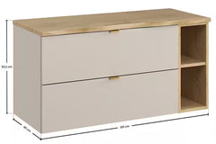 Waschbeckenunterschrank BM359 100 cm  - Dalia Cashmere D - Kaschmir Matt