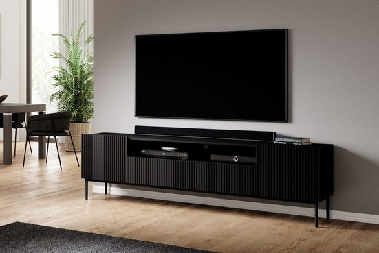 TV-Schrank 200 cm , 150 cm - NICOLE - Modernes Design mit Balance zwischen Stil und Leistung. - Milaros Markt