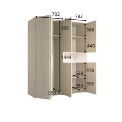 Schlafzimmer-Set VARENO - 5-teilig 160×200 oder 180×200 cm, wahlweise mit oder ohne Bettkasten, Latten– 5-teilig mit Betrost – Barista Eiche / Wüstensand