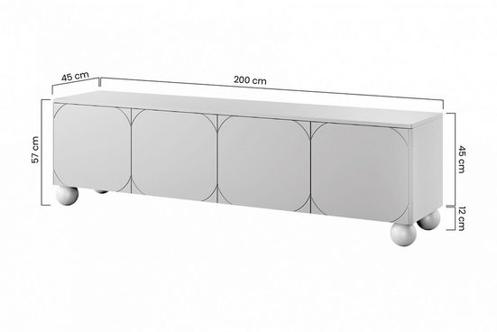 TV-Schrank - SONATIA II - Exquisites Design aus hochwertigen Materialien. - Milaros Markt