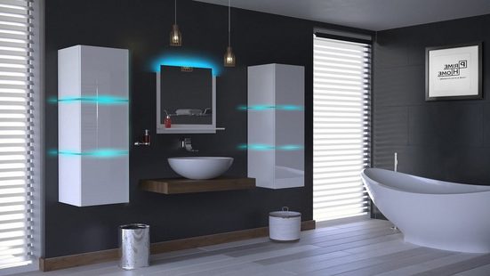 Weiß glänzendes Badezimmer LUMIA 12 - Moderner Glanz für Ihr Badezimmer - Milaros Markt