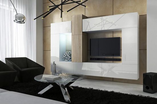 Wohnwand Future 22 - Modernes Design für ein einladendes Wohnzimmer. - Milaros Markt