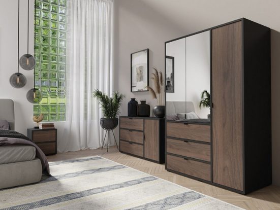 Schlafzimmer-Set - Ihr privates Paradies der Vornehmheit und Entspannung, (Komplett Set, 4-St., Premium - VERONA 2) - Milaros Markt