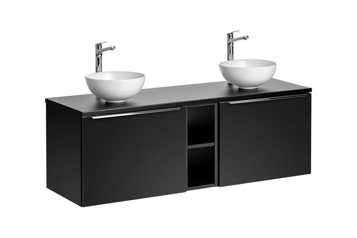 Badmöbel-Set BM191 - Santa Fe Black S - Schwarz / Matt