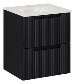 Badmöbel-Set BM118 -  Nova Black N - Schwarz/Matt