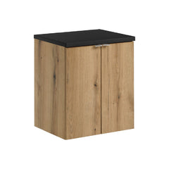 Badmöbel-Set BM235 - Nova Oak N - Coast Evoke Oak / Schwarz Matt