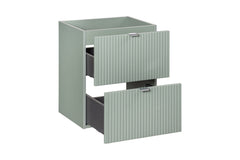 Waschbeckenunterschrank BM94 - Line Reed Green L - Schilfgrün /Coast Evoke Eiche