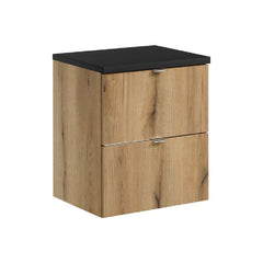 Badmöbel-Set BM233 - Nova Oak N - Coast Evoke Oak / Schwarz Matt