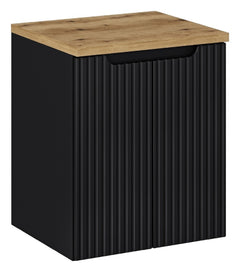 Waschbeckenunterschrank BM120 -  Nova Black N - Schwarz Matt / Coast Evoke Eiche