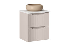 Badmöbel-Set BM151 - Nova Cashmere N - Kaschmir Matt / Weiß Matt