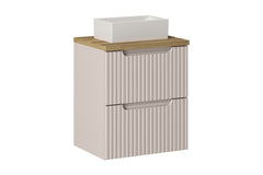 Badmöbel-Set BM163 - Nova Cashmere N - Kaschmir Matt / Coast Evoke Eiche