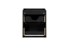 Waschbeckenunterschrank BM121 -  Nova Black N - Schwarz Matt / Coast Evoke Eiche