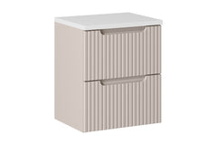 Badmöbel-Set BM166 - Nova Cashmere N - Kaschmir Matt / Weiß Matt