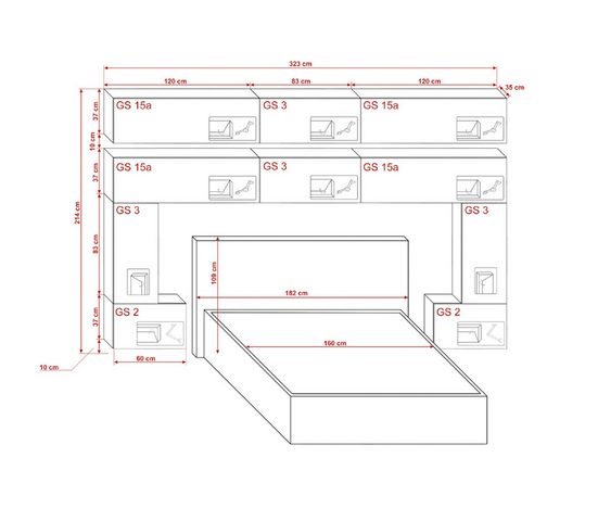 Schlafzimmer-Set - Erleben Sie die Schönheit und Praktikabilität jedes Stücks - Panama 5 - Milaros Markt