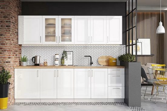 Küchenzeile - Praktische Küchenmöbel für optimale Nutzung, (Komplett Set), Premium - Modern - Exzellent. - Milaros Markt