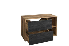 Badmöbel-Set BM12 - Hampton H  - Huton Oak / Dark Concrete