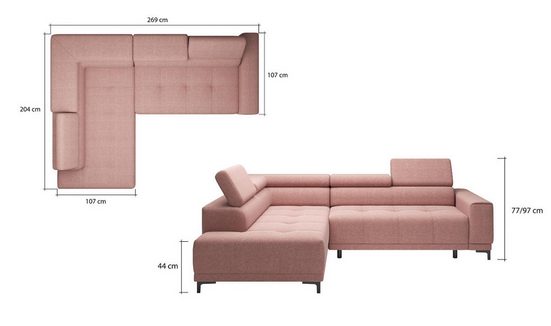 Ecksofa - HUGO - Ein gemütlicher Ort, um den Alltag hinter sich zu lassen. - Milaros Markt