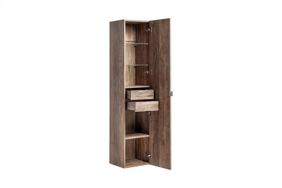 Badezimmer Hängeschrank - Santa Fe Oak - Durchdachtes Design für effektiven Stauraum. - Milaros Markt