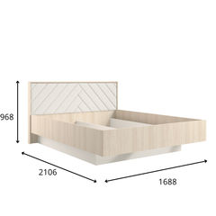 Schlafzimmer-Set VARENO - 5-teilig 160×200 oder 180×200 cm, wahlweise mit oder ohne Bettkasten, Latten– 5-teilig mit Betrost – Barista Eiche / Wüstensand