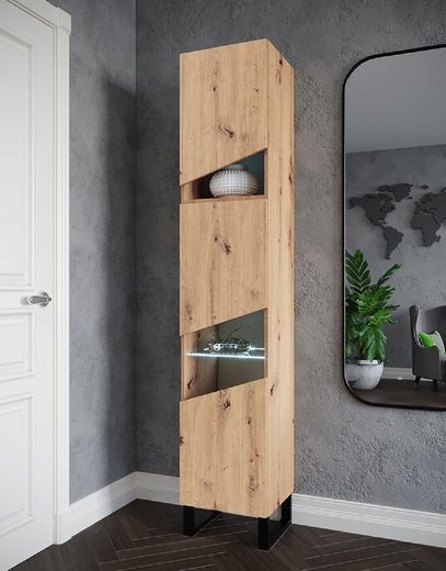 Vitrine - Präsentieren Sie Ihre Sammlerstücke stilvoll (Vitrine, 1-St., Premium -R6) - Milaros Markt
