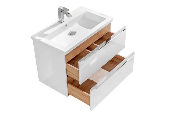 Badmöbel-Set - Capri White - Organisation und Schönheit in jeder Ecke. - Milaros Markt