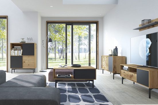 Wohnzimmer-Set - Bringen Sie Wärme und Eleganz in Ihr Zuhause, (Komplett Set, 5-St., Premium - KASJO) - Milaros Markt