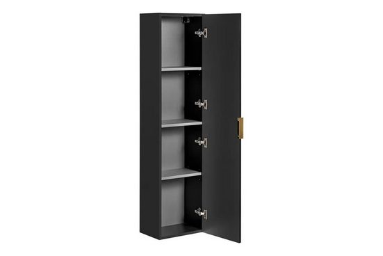 Badezimmer HängeSchrank - Adel Black - Bietet effiziente Lagerung. - Milaros Markt