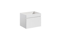 Badmöbel-Set BM66-  Iconic White I - Weiß/ Marineblau Matt