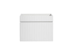 Badmöbel-Set BM66-  Iconic White I - Weiß/ Marineblau Matt
