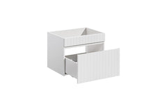 Badmöbel-Set BM66-  Iconic White I - Weiß/ Marineblau Matt