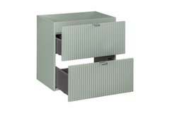 Waschbeckenunterschrank BM94 - Line Reed Green L - Schilfgrün /Coast Evoke Eiche