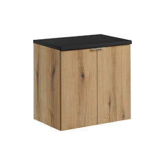 Badmöbel-Set BM235 - Nova Oak N - Coast Evoke Oak / Schwarz Matt