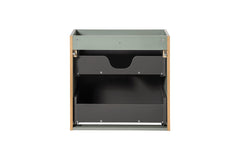 Waschbeckenunterschrank BM94 - Line Reed Green L - Schilfgrün /Coast Evoke Eiche