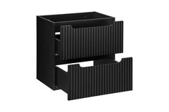 Badmöbel-Set BM50 - Nova Black N - Schwarz/ Evoke Eiche