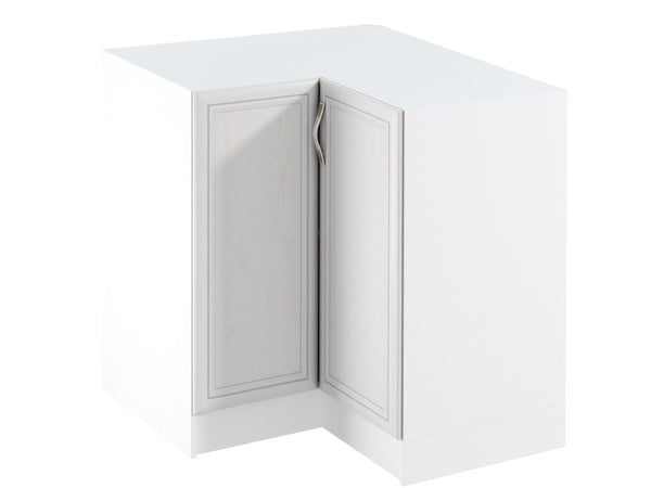 Eckunterschränk - D90N - Sycylia Weiß Creme -  Optimale Raumnutzung für Ihre Küche