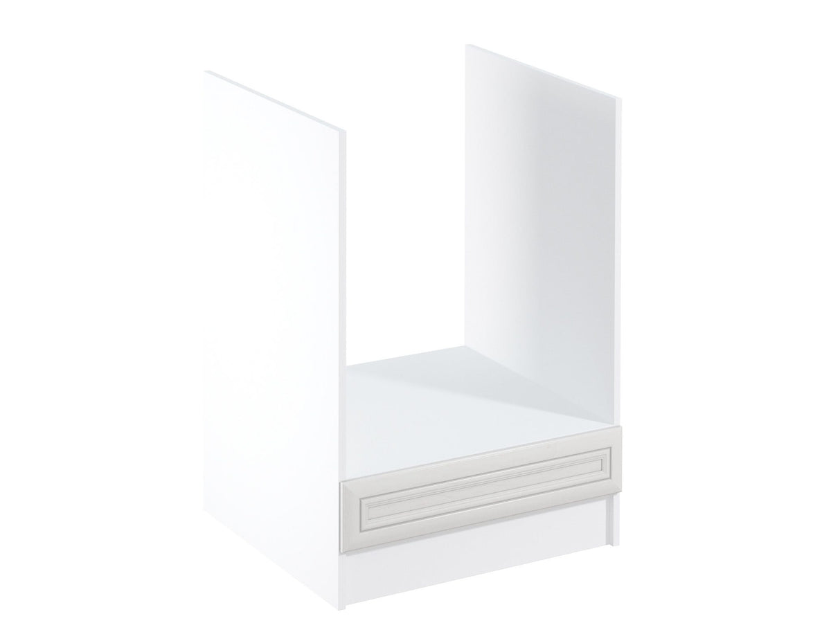 Eleganter Herdumbauschränk D60ZK - Sycylia Weiß Creme - Optimaler Stauraum für jede Küche