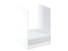 Eleganter Herdumbauschränk D60ZK - Sycylia Weiß Creme - Optimaler Stauraum für jede Küche