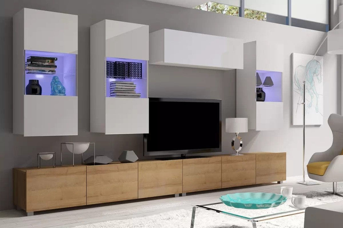 Wohnwand - Celeste - Moderne für elegantes Wohnzimmerdesign. - Milaros Markt