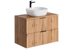 Waschbeckenunterschrank - Adel Oak - Eleganter Waschbeckenschrank mit modernem Design. - Milaros Markt