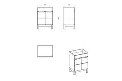 Waschbeckenschrank - Badschrank - Bali White - Modernes und stilvolles Design. - Milaros Markt